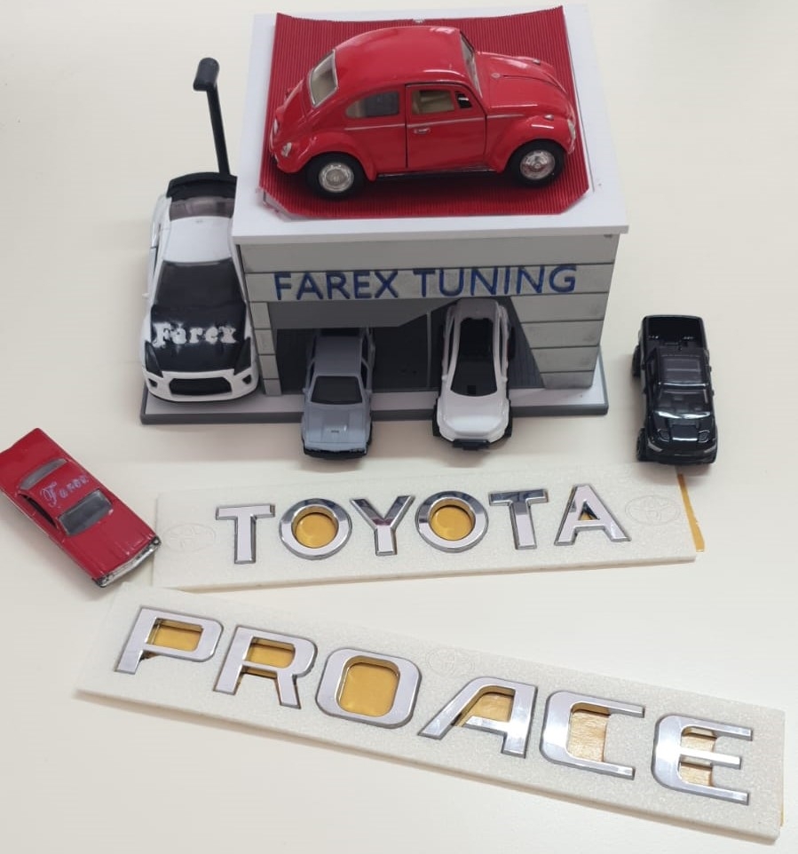 Toyota ve Proace Krom Bagaj Yazısı Seti 2’li 3M 3D ABS